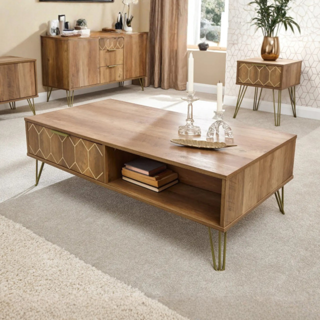 GFW Orleans Retro Coffee Table with Drawers - image 1