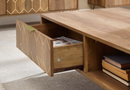 GFW Orleans Retro Coffee Table with Drawers - thumbnail 3