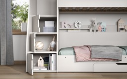 Flair Slick Staircase Triple Bunk Bed with Storage White - thumbnail 4
