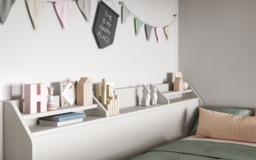 Flair Slick Staircase Triple Bunk Bed with Storage White - thumbnail 7