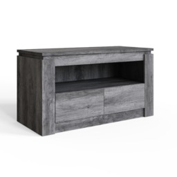 GFW Canyon 2 Drawer TV Stand Media Console Grey - thumbnail 6