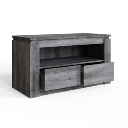 GFW Canyon 2 Drawer TV Stand Media Console Grey - thumbnail 5