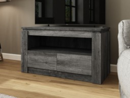 GFW Canyon 2 Drawer TV Stand Media Console Grey - thumbnail 2