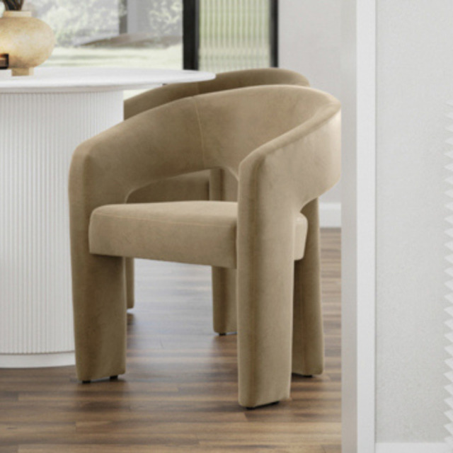 LPD Alba Dining Chair Velvet (1 Per Pack)-Mole - image 1