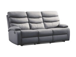 Kidsaw 3 Seater Manual Recliner Sofa Grey - thumbnail 3