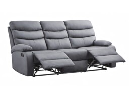 Kidsaw 3 Seater Manual Recliner Sofa Grey - thumbnail 2