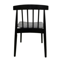 Flair Goran Dining Chair Black Frame - Grey (Pair) - thumbnail 5
