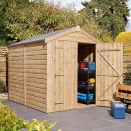 Rowlinson Shiplap Apex Shed Double Door 8x6cm