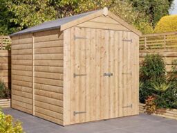 Rowlinson Shiplap Apex Shed Double Door 8x6cm - thumbnail 2