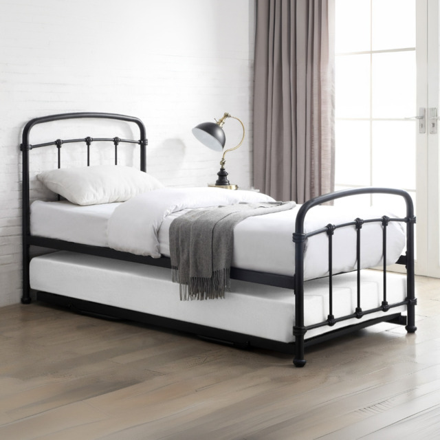 Flintshire Furniture Mostyn Black Metal Guest Bed - image 1