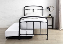Flintshire Furniture Mostyn Black Metal Guest Bed - thumbnail 2