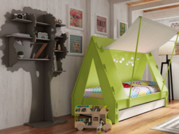Mathy by Bols Tent Single Cabin Bed with Trundle Drawer - thumbnail 3