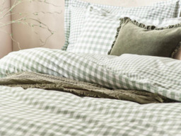 Yard Barton Gingham Check Duvet Cover Set-Forest-Kingsize - thumbnail 2