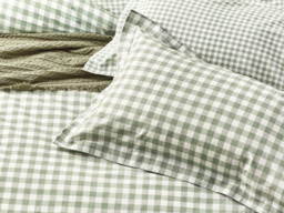 Yard Barton Gingham Check Duvet Cover Set-Forest-Kingsize - thumbnail 3
