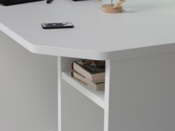 Flair Power Z Gaming Desk with RGB LED White - thumbnail 5