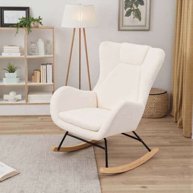 Living & Home Upholstered Rocking Chair - image 1