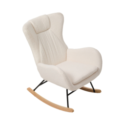 Living & Home Upholstered Rocking Chair - thumbnail 4