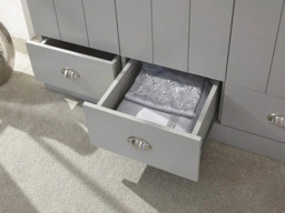 GFW Kendal 3 Door 3 Drawer Wardrobe-Grey - thumbnail 5