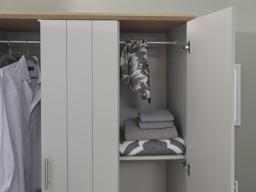 GFW Kendal 3 Door 3 Drawer Wardrobe-Grey - thumbnail 3