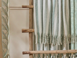 Wylder Beechwood Woven Stripe Throw -Moorland Green - thumbnail 2