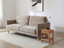 Kyoto Harvey 3 Seater Click Clack Sofa Bed Chenille Taupe - thumbnail 2