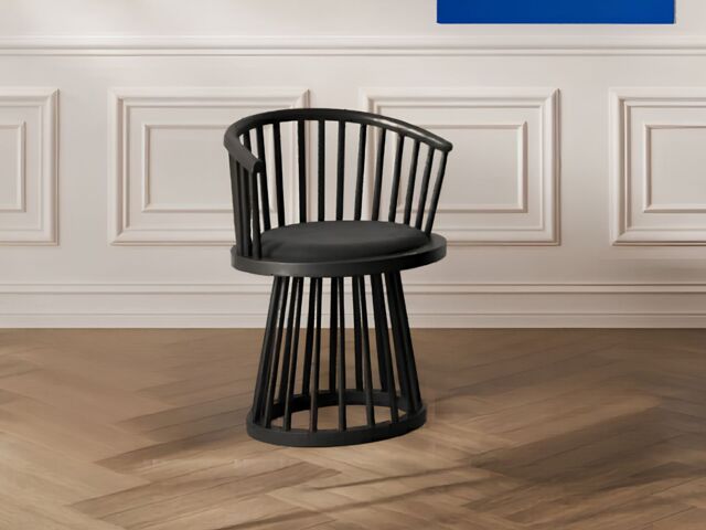 "LPD Lina Dining Chair Velvet Wood Frame Black " - image 1