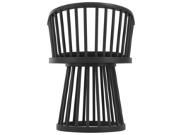 "LPD Lina Dining Chair Velvet Wood Frame Black " - thumbnail 5
