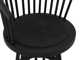 "LPD Lina Dining Chair Velvet Wood Frame Black " - thumbnail 6