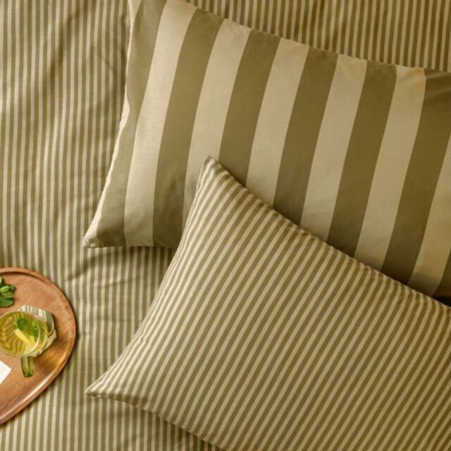 Furn The Ultimate Stripe 50 x 75cm Reversible Pillowcase Pair-Green Tea - image 1