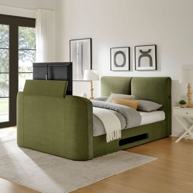 Koble Cordy Double Side-Lift Ottoman TV Bed Meadow Green - image 1