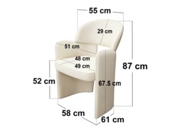 SOLACE+CO Varm & Estella Black Dining Table with Velvet Chairs-Table + 4 Chairs Beige - thumbnail 7