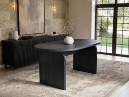 SOLACE+CO Varm & Estella Black Dining Table with Velvet Chairs-Table + 4 Chairs Beige - thumbnail 3