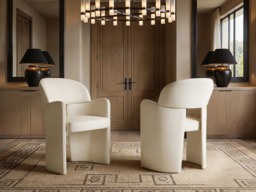 SOLACE+CO Varm & Estella Black Dining Table with Velvet Chairs-Table + 4 Chairs Beige - thumbnail 2