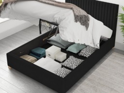 Aspire Grant Ottoman Bed Malham Weave Ebony - Kingsize - thumbnail 4