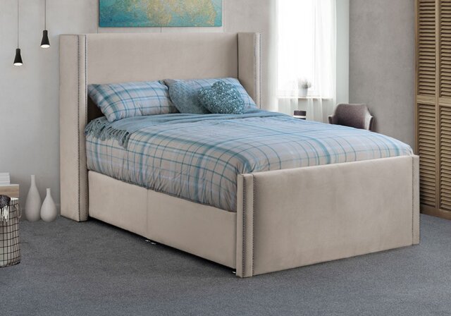 Sweet Dreams Tallis Divan Bed Frame-No Drawers-Double - image 1