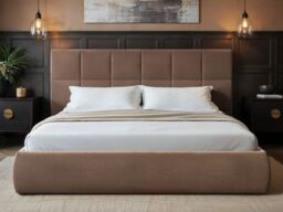 SOLACE+CO Mika Ottoman Bed Chocolate Velvet Kingsize - thumbnail 2