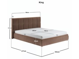 SOLACE+CO Mika Ottoman Bed Chocolate Velvet Kingsize - thumbnail 6