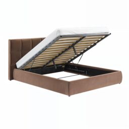 SOLACE+CO Mika Ottoman Bed Chocolate Velvet Kingsize - thumbnail 5