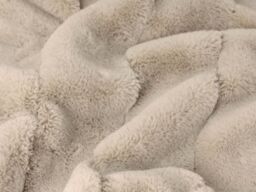 Paoletti Empress Faux Fur Throw-Oatmeal-130cm x 180cm - thumbnail 3