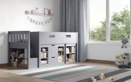 Flair Charlie Staircase Mid Sleeper Storage Set Grey - thumbnail 2