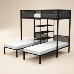 Flair Axton Metal Triple Bunk Bed - thumbnail 3