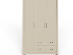 GFW Lancaster 3 Door 2 Drawer Wardrobe-Cream - thumbnail 3