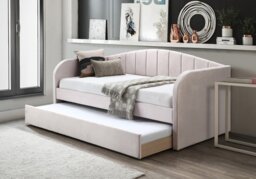 Flintshire Fabric Day Bed with Trundle-Pink - thumbnail 3