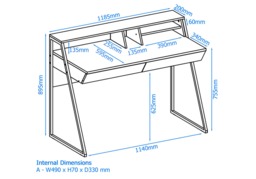Alphason Salcombe Desk - thumbnail 6