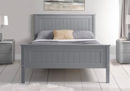 Limelight Taurus High Foot End Wooden Bed Frame-Double-Grey - thumbnail 2