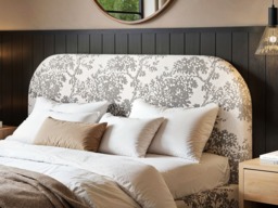 Flair Alba Tree Print Ottoman Bed Beige-Double - thumbnail 4