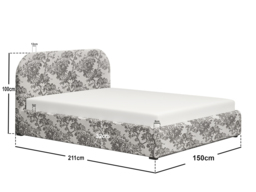 Flair Alba Tree Print Ottoman Bed Beige-Double - thumbnail 5