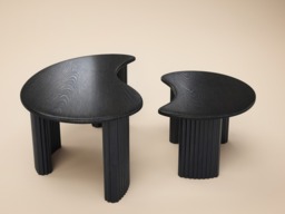 SOLACE+CO Clio Coffee Table Set Black - thumbnail 2