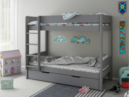 Kids Avenue Estella Grey Single Bunk Bed with Underbed Storage - thumbnail 2