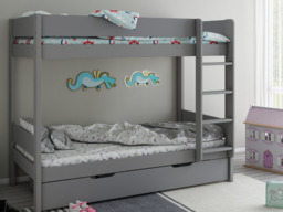 Kids Avenue Estella Grey Single Bunk Bed with Underbed Storage - thumbnail 4